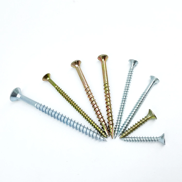 China DIN7505 MDF Fiberboard Screw/Double Pozi Countersunk Tornillos Spax Chipboard Screw